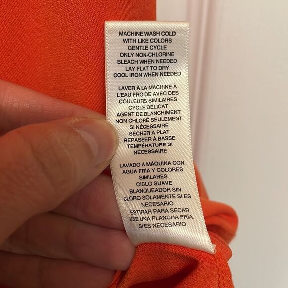 Michael Michael Kors Orange Sleeveless Knotted Waist Dress - Picture 4 of 7